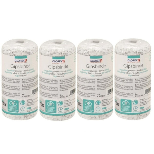 Keratex gipsverband - 4x rollen - 2 meter x 10 cm - rollen - wit