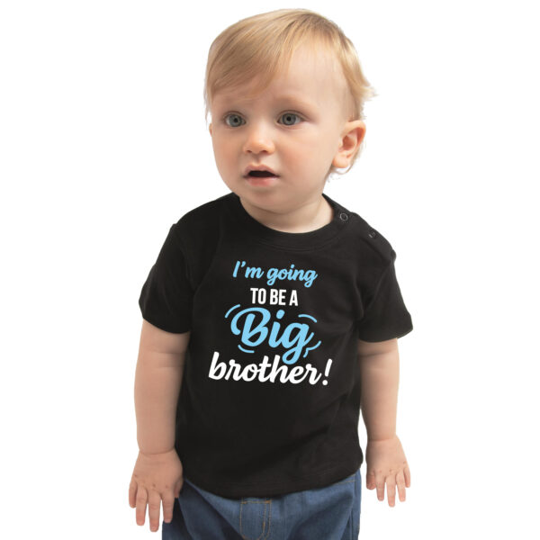 Going to be a big brother kado shirt voor peuter / kinderen zwart