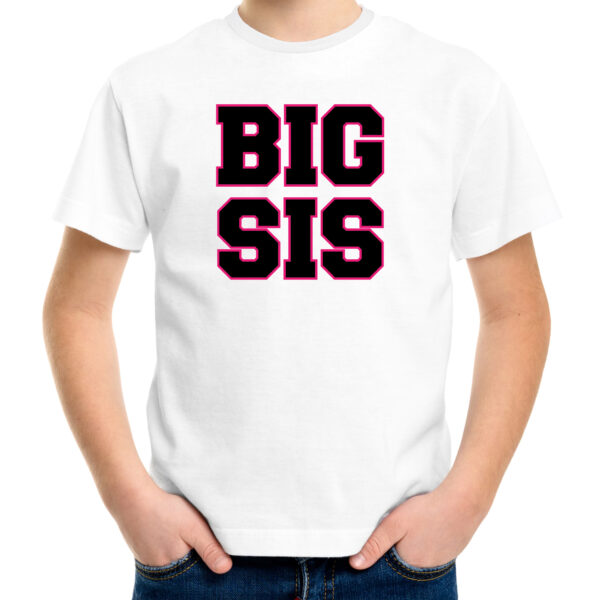 Big sis grote zus kado shirt voor meisjes / kinderen wit