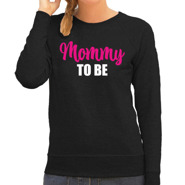 Mommy to be sweater zwart voor dames - Cadeau aanstaande moeder/ zwanger