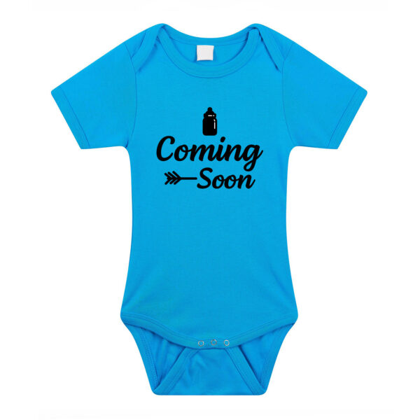 Coming soon gender reveal rompertje blauw jongens 92 (18-24 maanden) -